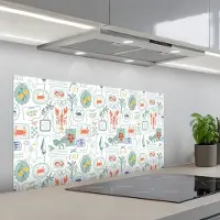 KitchenYeah Spatscherm 100x50 cm - Zelfklevende achterwand Zee - Sfeer - kreeft - Citroen - Keuken muurbeschermer - Spatwand fornuis
