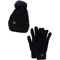 Heatkeeper Dames Winter Thermo Set - Muts + Handschoenen - Navy - One Size