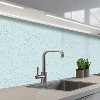 KitchenYeah Keuken achterwand 500x80 cm - Spatscherm zelfklevend Terrazzo - Patroon - Kleurrijk - Baby Blauw - Muurbeschermer - Spatwand fornuis