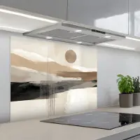 KitchenYeah Spatscherm 80x60 cm - Zelfklevende achterwand Minimalistisch - Landschap - Dimensie - Keuken muurbeschermer - Spatwand fornuis