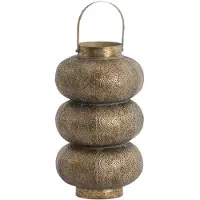 Light & Living windlicht KAITO in bruin goud – Ø20x34 cm