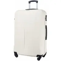 Puccini Grote rijstkoffer Wit ABS 77cm 94L 4 Zwenkwielen