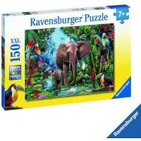Ravensburger XXL Puzzel 150 Stukken: Olifanten in de Jungle