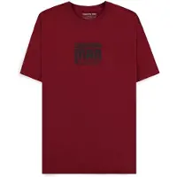 Difuzed Chainsaw Man - Smile Heren Tshirt - M - Bordeaux rood