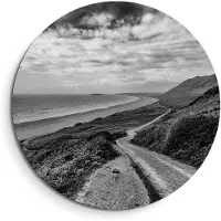 KitchenArt - Coastal Path - Muurcirkel Binnen - ø 80 cm - Wandcirkel - Mét Ophangsysteem - Wanddecoratie - Muurdecoratie
