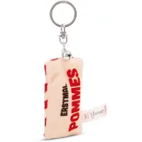 Nici Sleutelhanger mini pluche kussen First fries 8cm met bel