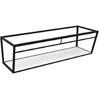 Sapho Aruba Beugel met Plank 218,4x40x49 cm, zwart mat