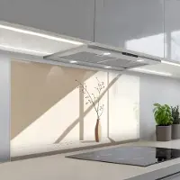 KitchenYeah Spatscherm 120x60 cm - Zelfklevende achterwand Vaas - Takken - Bessen - Minimalistisch - Keuken muurbeschermer - Spatwand fornuis