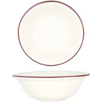 Bonna Kommetje linea burgundy porselein 16 cm (400cc) set van 6