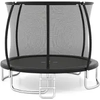 Costway 305 cm trampoline met ladder, tuintrampoline rond met veiligheidsnet, randafdekking en metalen frame, kindertrampoline, complete set voor kinderen en volwassenen