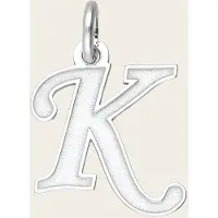 MOOYE ® - Collectie Zilveren letter K sierlijk mat-glans kettinghanger
