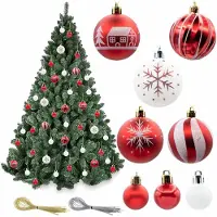 Rc Kerstballen glanzend, onbreekbaar, decoratief, set van 44 stuks