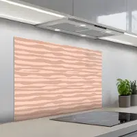 KitchenYeah Spatscherm 100x65 cm - Zelfklevende achterwand Strepen - Roze - Patroon - Keuken muurbeschermer - Spatwand fornuis