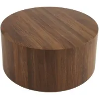 Sweeek - Ronde salontafel houtlook ø80 x h 35 cm - delos