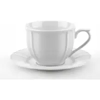 Maria Porseleinen Kop met Schotel 350ml - Elegant en Vaatwasmachinebestendig