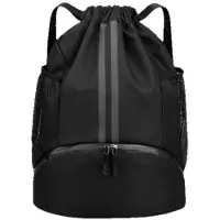 LONGZIMING -Turnzak Voetbaltas Rucksack met Trekkoord – Verstelbare Gymsack, Waterafstotend Sporttas voor Heren, Dames en Kinderen