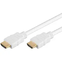 Goobay HDMI kabel wit - 1.4 - High Speed - Geschikt voor 4K Ultra HD 2160p en 3D-weergave - Beschikt over Ethernet - 1,5 meter - Korte HDMI kabel