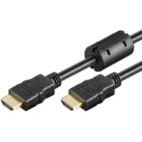 Goobay HDMI kabel - 1.4 - High Speed - Geschikt voor 4K Ultra HD 2160p en 3D-weergave - Beschikt over Ethernet - Ferrietkern - 1,5 meter - Korte HDMI kabel