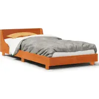 vidaXL Bedframe zonder matras massief grenenhout wasbruin 100x200 cm