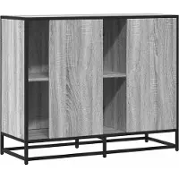 vidaXL Dressoir 92x35x76 cm bewerkt hout grijs sonoma eikenkleurig