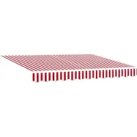 vidaXL Uitschuifbare luifel Rood en Wit 300 x 250 cm Stof en Aluminium