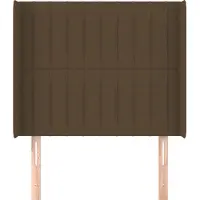 vidaXL Hoofdbord met randen 103x16x118/128 cm stof donkerbruin