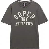 Superdry Shirt 'Athletic Essential' donkergrijs / offwhite