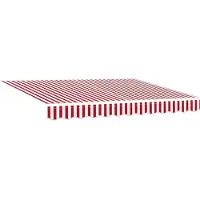 vidaXL Uitschuifbare luifel Rood en Wit 300 x 250 x 165 cm