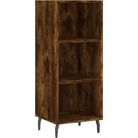 vidaXL Dressoir 34,5x32,5x90 cm bewerkt hout gerookt eikenkleurig