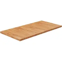 vidaXL Wastafelblad 100x50x2,5cm behandeld massief hout lichtbruin