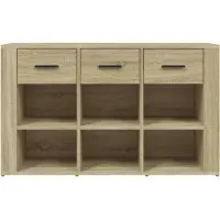 vidaXL Dressoir 100x30x59,5 cm bewerkt hout sonoma eikenkleurig