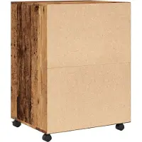 vidaXL Rolkast 60x48x81 cm bewerkt hout oud houtkleurig