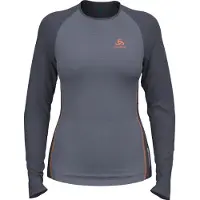 Odlo Ondershirt Odlo Women Bl Top Crew Neck L/S Natural Performance Folkstone Gray India Ink Melange-L