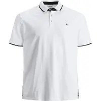 Jack & Jones Plus Size Effen Polo Shirt EU2XL US1L Wit