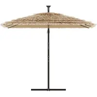 vidaXL Parasol met stalen paal 246x246x230 cm wit