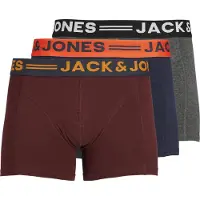 Jack & Jones Boxershorts 'Lichfield' navy / oranje / wijnrood