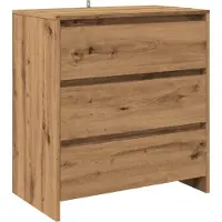vidaXL Dressoir 70x41x75 cm bewerkt hout artisanaal eikenkleur