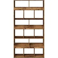 vidaXL Kamerscherm 100x33x187,5 cm bewerkt hout oud houtkleurig
