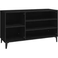 vidaXL Schoenenkast 102x36x60 cm bewerkt hout zwart