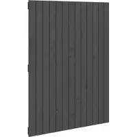 vidaXL Wandhoofdbord 166x3x90 cm massief grenenhout grijs