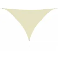 vidaXL Zonnescherm driehoekig 3,6x3,6x3,6 m oxford stof crèmewit online kopen