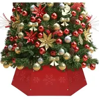 vidaXL Kerstboomrok Ø68x25 cm rood
