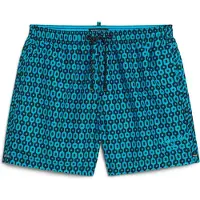 Superdry Gerecyclede Zwemshort met Print - 38 cm Blauw Grootte: Xxl