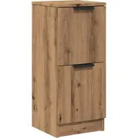 vidaXL Dressoirs 2 st 30x30x70 cm bewerkt hout artisanaal eikenkleur