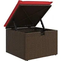 vidaXL 6-delige tuinbankset met kussens, bruin polyrotan