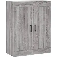 vidaXL Wandkast 69,5x34x90 cm bewerkt hout grijs sonoma eikenkleurig