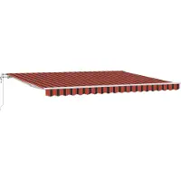 vidaXL Uitschuifbare luifel Oranje en bruin 450 × 300 cm