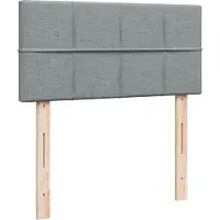 vidaXL Boxspring met matras stof lichtgrijs 90x190 cm