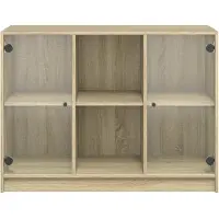 vidaXL Dressoir 102x37x75,5 cm bewerkt hout sonoma eikenkleurig