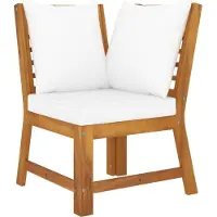 vidaXL Tuinbank met crèmekleurig kussen 114,5 cm massief acaciahout